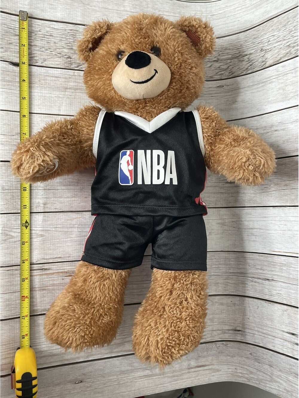 Build A Bear NBA Basketball Plush Stuffed Animal Bear Jersey Shorts Soft